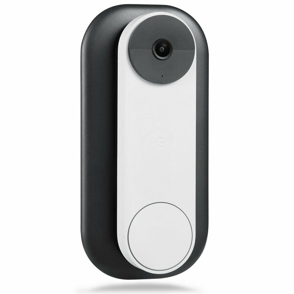 Wasserstein Doorbell Wall Plate Mount, for Google Nest Doorbell battery, Made for Google Nest NestDB2BattPltBlkUSA